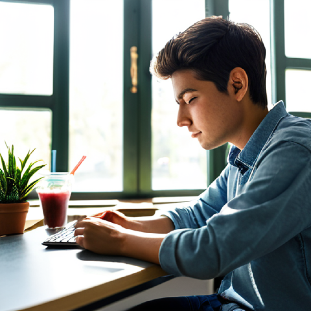 "Learning Oasis"**

A bright, airy study space filled with plants. A student sits at a clean desk, fully clothed in comfortable, casual attire. A healthy snack (like nuts and berries) and a glass of water are nearby. Sunlight streams through a window overlooking a park. safe for work, appropriate content, fully clothed, professional, perfect anatomy, correct proportions, well-formed hands, proper finger count, natural pose, high quality, vibrant colors, sharp focus.

**