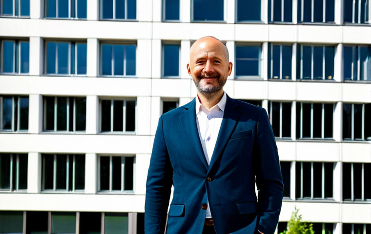 **
"A professional architect, fully clothed in a stylish, modern outfit – perhaps a well-tailored blazer and trousers or a smart, contemporary dress – standing in front of a recently completed sustainable building in Berlin, Germany. The building features innovative green technologies like solar panels and a green roof. Natural lighting, professional architectural photography, perfect anatomy, correct proportions, natural pose, well-formed hands, proper finger count, safe for work, appropriate content, modest, professional, family-friendly."
**