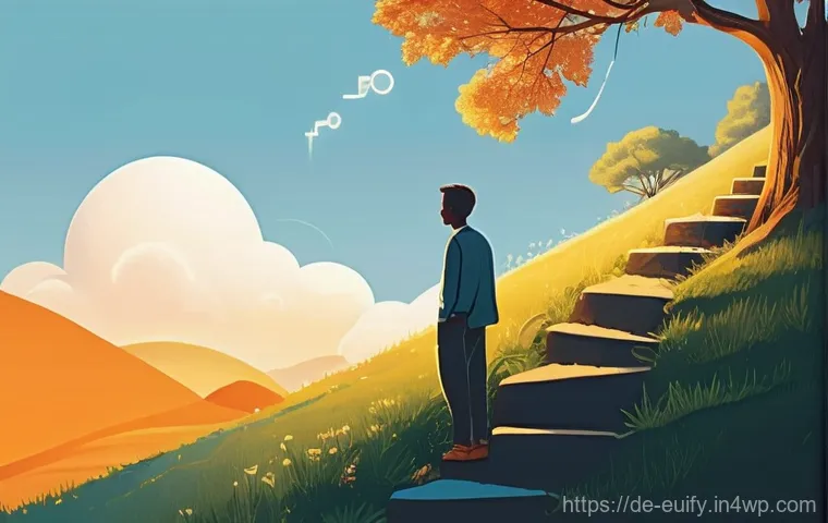 시간 차원에서의 학습 성과 분석 방법 - **Learning Journey and Reflection:**
"A person, appearing thoughtful and serene, stands on a gen...