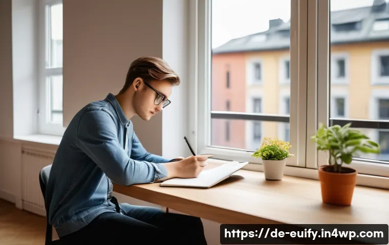 시간 관리 앱으로 학습 일정 관리하기 - A modern German university student sitting at a sleek desk in a bright, minimalist apartment, surrou...