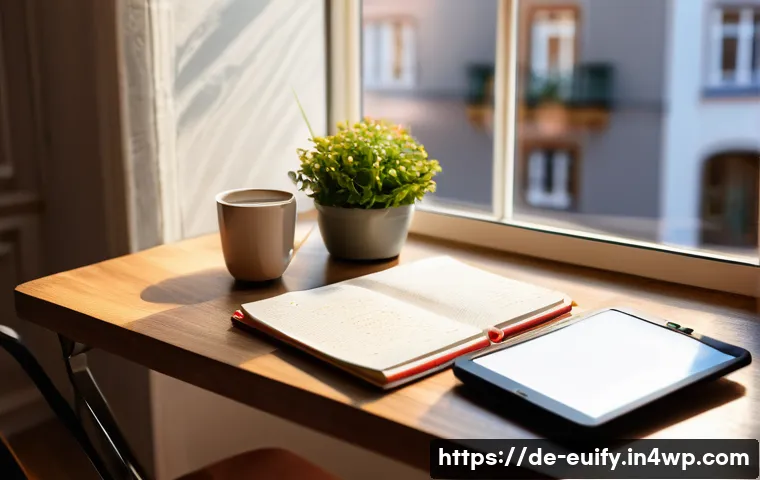 다양한 학습 경험을 위한 일정 통합 - A cozy German study room bathed in natural morning light, featuring a wooden desk with neatly organi...